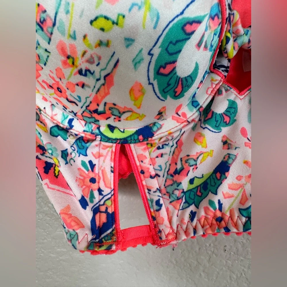 Victoria’s Secret Very Sexy Coral Paisley Balconette Bra 34B $70